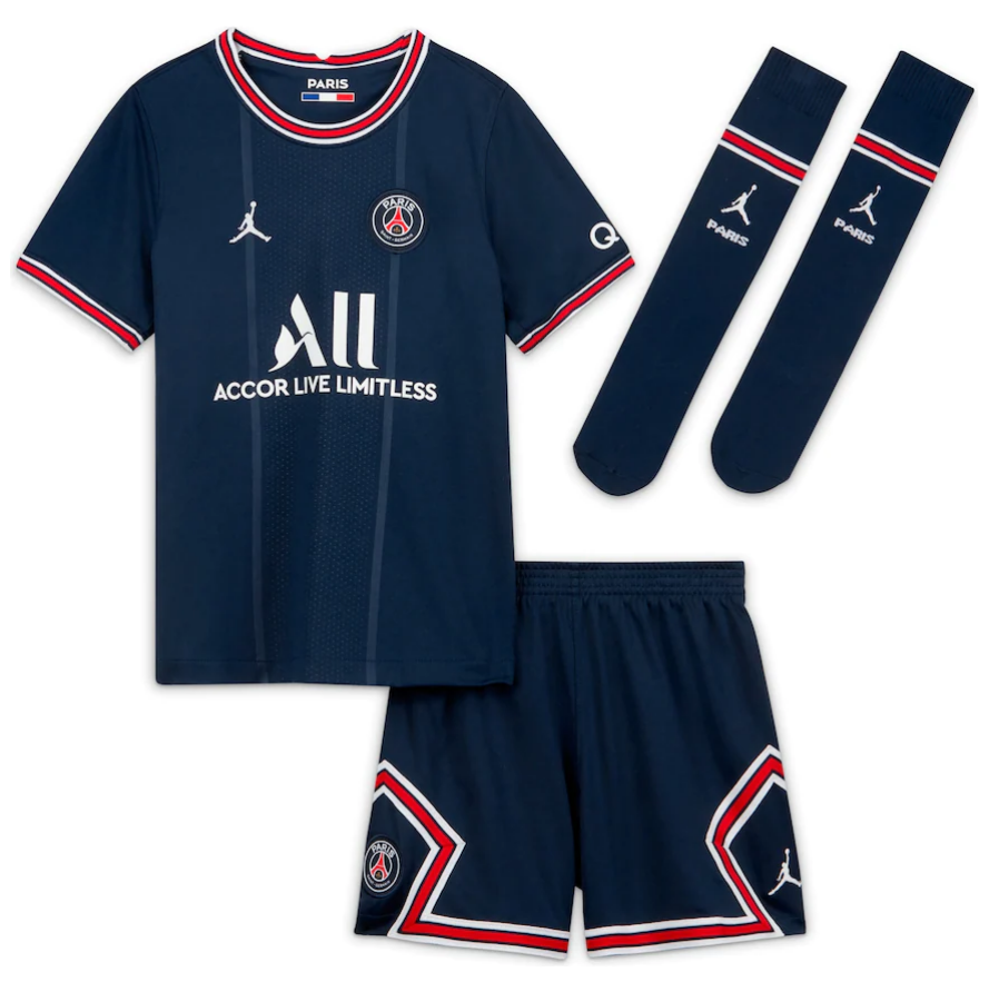 2021/22 PSG Kids Home Soccer Kits Shirt with Shorts